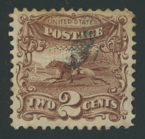 USA 113 - 2 cent Post Horse & Rider - F/VF Used with light cancel