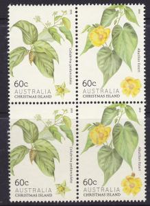 Christmas Island 2013 New Release \Flowers\ set x 4 -Mint NH