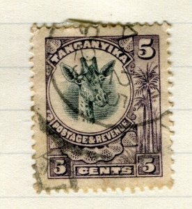 BRITISH KUT; 1920s Tanganyika Giraffe issue fine used 5c. value