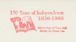 Meter cut USA 1984 Texas - 150 Years of Independence