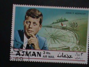 AJMAN AIRMAIL STAMP: ROYAL KENNEDY FAMILY MEMBERS CTO- NH STAMP SET.  VERY RARE