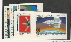 Vietnam North, Postage Stamp, #955a-960a Imperf Mint NH, 1978 Space