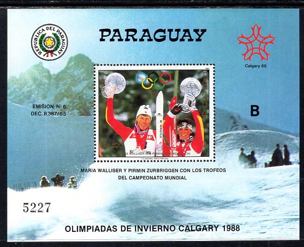 Paraguay 2238 Winter Olympics Souvenir Sheet MNH VF