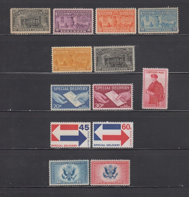 USA,E14,E15,E16,E17,E18,E19,E20,E21,E22,E23,CE1-2,FA1,MNH,VF-XF,SPECIAL DELIVERY 