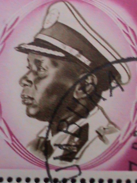 BURUNDI-1962 SC#33- KING MWAMI MWAMBUTSA IV CTO IMPRINT BLOCK-RARE  KEY STAMP