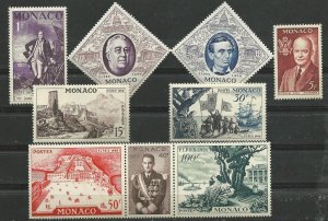 Monaco # 354-62  FIPEX Exhibition - NYC  (9) VF Unused VLH