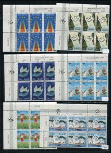Finland Aland Blocks of 6 Stamps from 1995, 113-119 and more all MNH