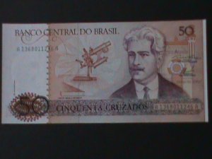 ​BRAZIL-1986-CENTRAL BANK $50 CRUZEIROS UNCIR-VF- WE SHIP TO WORLDWIDE
