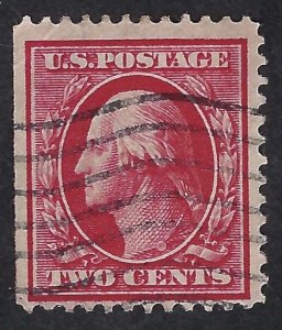 United States #375 2¢ George Washington (1910-11). Carmine. VF. Used.