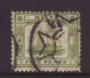 1909 Malta 5d Fine.Used