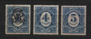 Mexico 1908 numerals 1916 sc. D1 unused damaged gum perf. 14 condition as seen