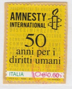 Amnesty International Italy 2011 €0.60 Used Stamp One Piece A20P38F2521