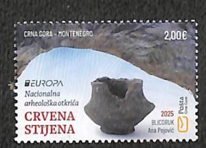 Montenegro 2025, Europa, archeology 1v, MNH