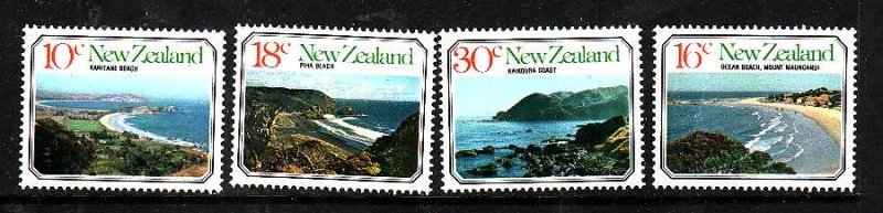 New Zealand-Sc#626-9-unused NH set-Seascapes & Beaches-id11-1977-