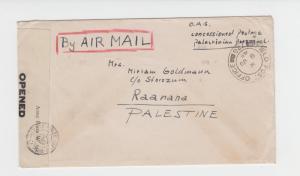 PALESTINE 1945 JEWISH INFANTRY BRIGADE IN ITALY CENSOR COVER, FPO726 O.A.S.