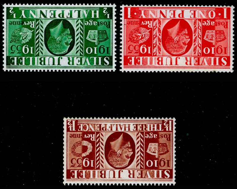 SG453Wi-455Wi, ½d green, M MINT. Cat £19. WMK INVERTED.