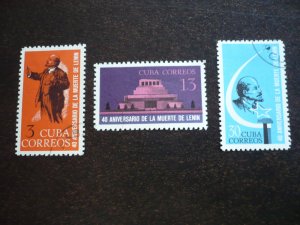 Stamps - Cuba - Scott# 885-887 - Used Set of 3 Stamps