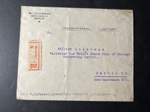 1922 Registered Russia Cover Moscow to Berlin Germany William Zukerman