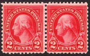 1926, US 2c Washington, MNH pair, Sc 634