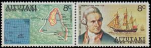 1974 Aitutaki #96-101, Incomplete Set(6), Pairs, Never Hinged