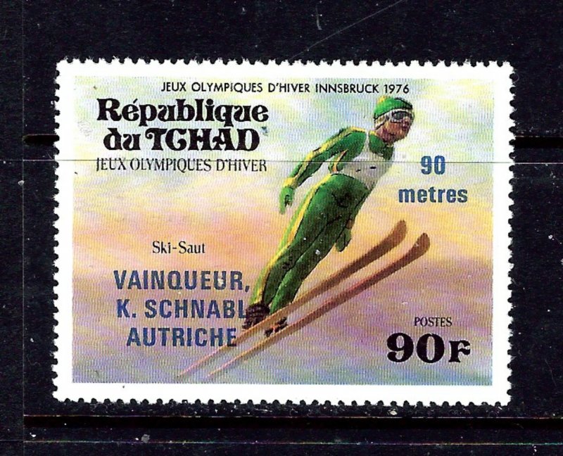 Chad 312 MNH 1976 Ski Jumper