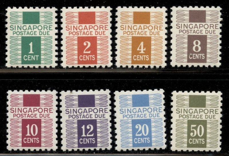 Singapore 1968 Postage Due set Sc# J1-8 NH