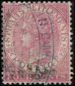 Straits Settlements SC# 11 Victoria 4C Used