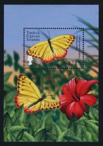 Turks & Caicos Islands 1320 MNH Butterflies, Flowers