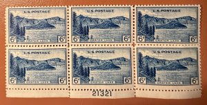 Scott #745 plate block VF MNH