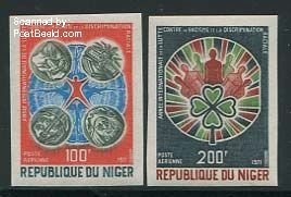 Niger 1971, Anti Racism 2v, imperforated