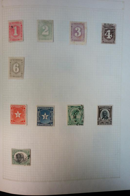 Liberia Lot 1800s to 1970s Popular Stamp Issue Collection