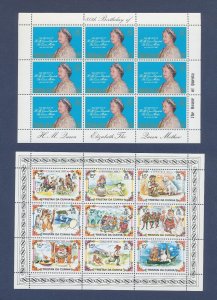 TRISTAN DA CUNHA  - Scott 277 & 282 - MNH S/S - Queen Mother & Christmas 1980