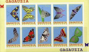 GAGAUZIA - 1996 - Butterflies - Perf 10v Sheet - Mint Never Hinged-Private Issue