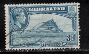 GIBRALTAR Scott # 111 Used - KGVI & The Rock Northside View 2