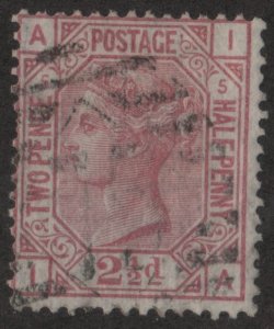 67 SG141 2 1/2d Mauve Plate 5 I-A