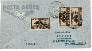 Trieste (Zone A) 1948 airmail cover to the U.S., Scott C5