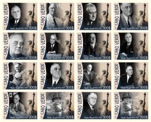 Stamps. Franklin Roosevelt 2024 year 16 stamps perforated NEW