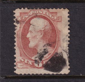 1873 Lincoln Sc 159 used single stamp 6c dull pink (A6