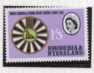 Rhodesia & Nyasaland 1963 Early Issue Fine Mint Hinged 1S.3d. 158221