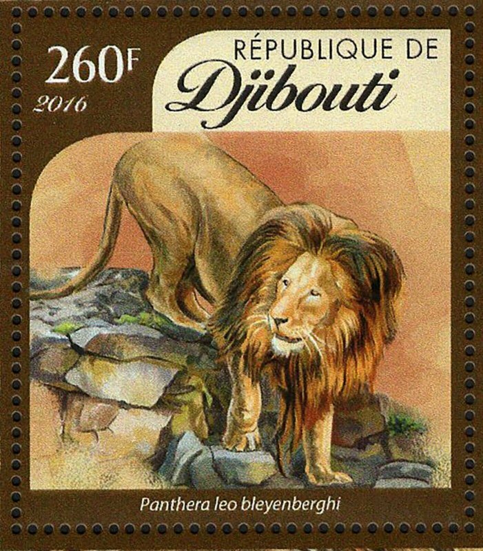 Lions Stamp Panthera Leo Bleyenberghi S/S MNH #902