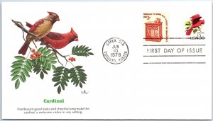 US FLEETWOOD CACHETED FIRST DAY COVER CARDINAL BIRD 13c AT CAPEX TORONTO 1978