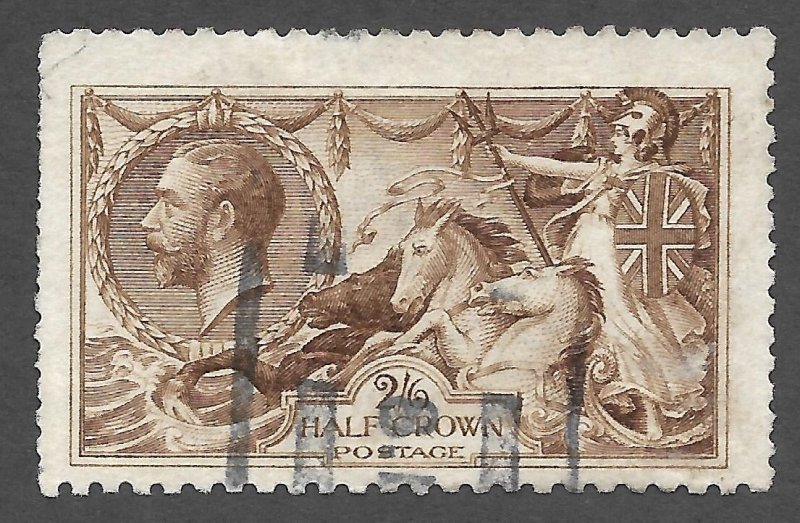 Doyle's_Stamps: Used Jumbo 1913  2/6 Britannia Rules the Waves, Scott #173