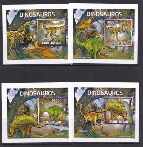 Guinea-Bissau 2011 Dinosaurs 4 S/Sheets Deluxe Edition MNH