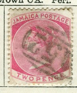 JAMAICA; 1883 early classic QV issue used 2d. value