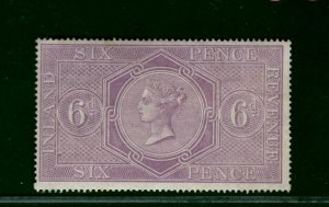 GB QV Stamp SG.F17 6d Postal Fiscal Fine Mint LMM (1867) Cat £110+ RRED23