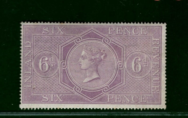 GB QV Stamp SG.F17 6d Postal Fiscal Fine Mint LMM (1867) Cat £110+ RRED23