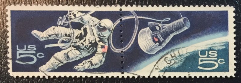 US #1331, 1332 Used VF (Connected Pair) - NASA Gemini Program