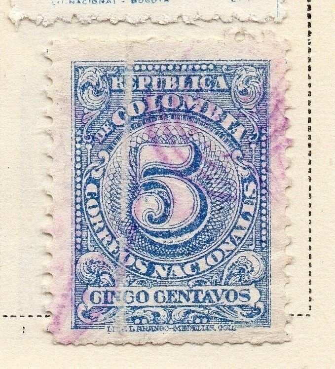 Colombia 1904-08 Early Issue Fine Used 5c. 172775