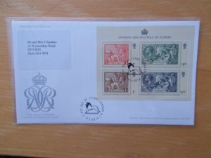 2010 Festival of Stamps GV M/Sheet on First Day Cover with London N1 S/H/S 