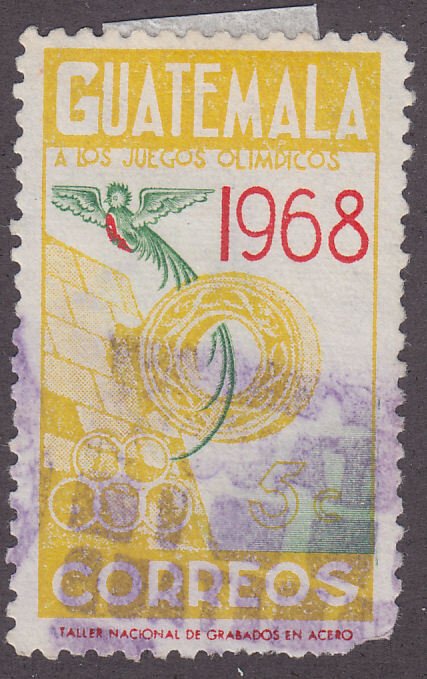 Guatemala 400 Olympic Games, Mexico City 1968  Central & South America -  Guatemala, General Issue Stamp / HipStamp